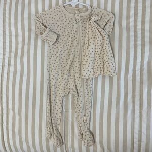 Quincy Mae Star-Print Zip Footie